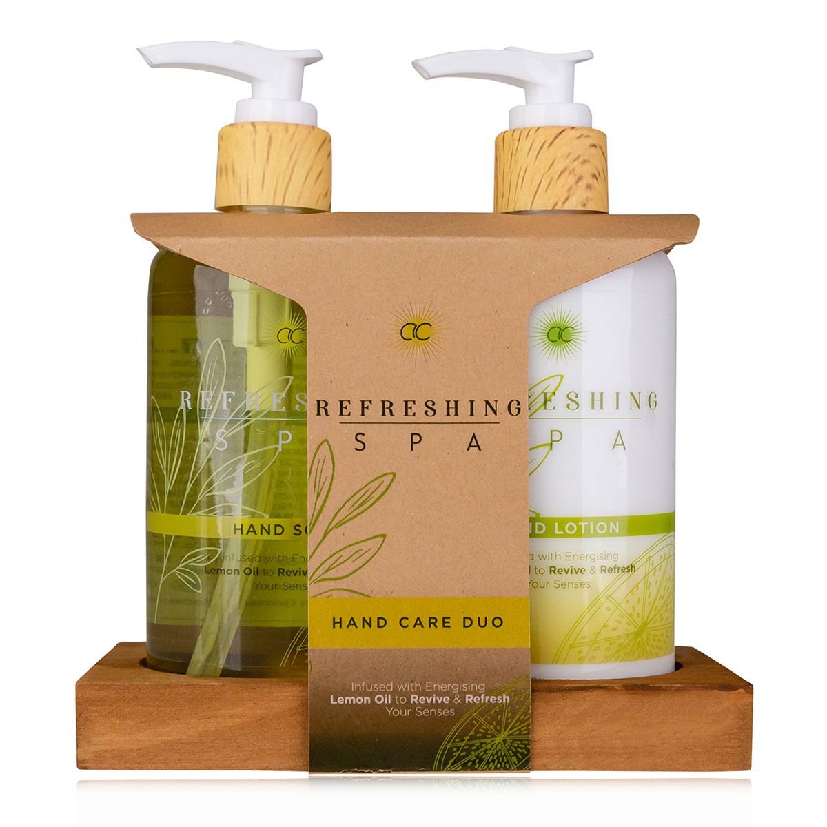 Accentra Handpflegeset REFRESHING SPA – Lemon & Jasmine mit Seifenablage