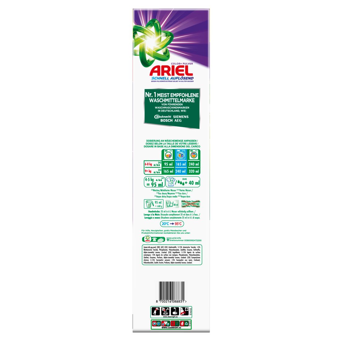 Ariel Pulver Color 4.8Kg - 80Wl 1 kg