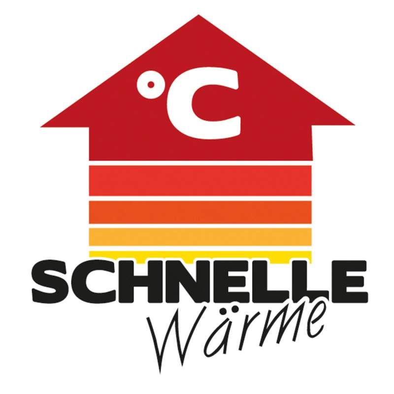 Logo mit Haus und Schriftzug: Schnelle Wärme.