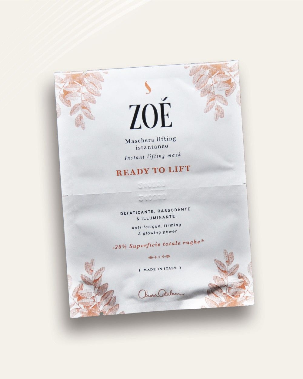 Zoé READY TO LIFT Maschera antirughe con Vitamina C e Peptidi - Effetto Lifting in 15 minuti