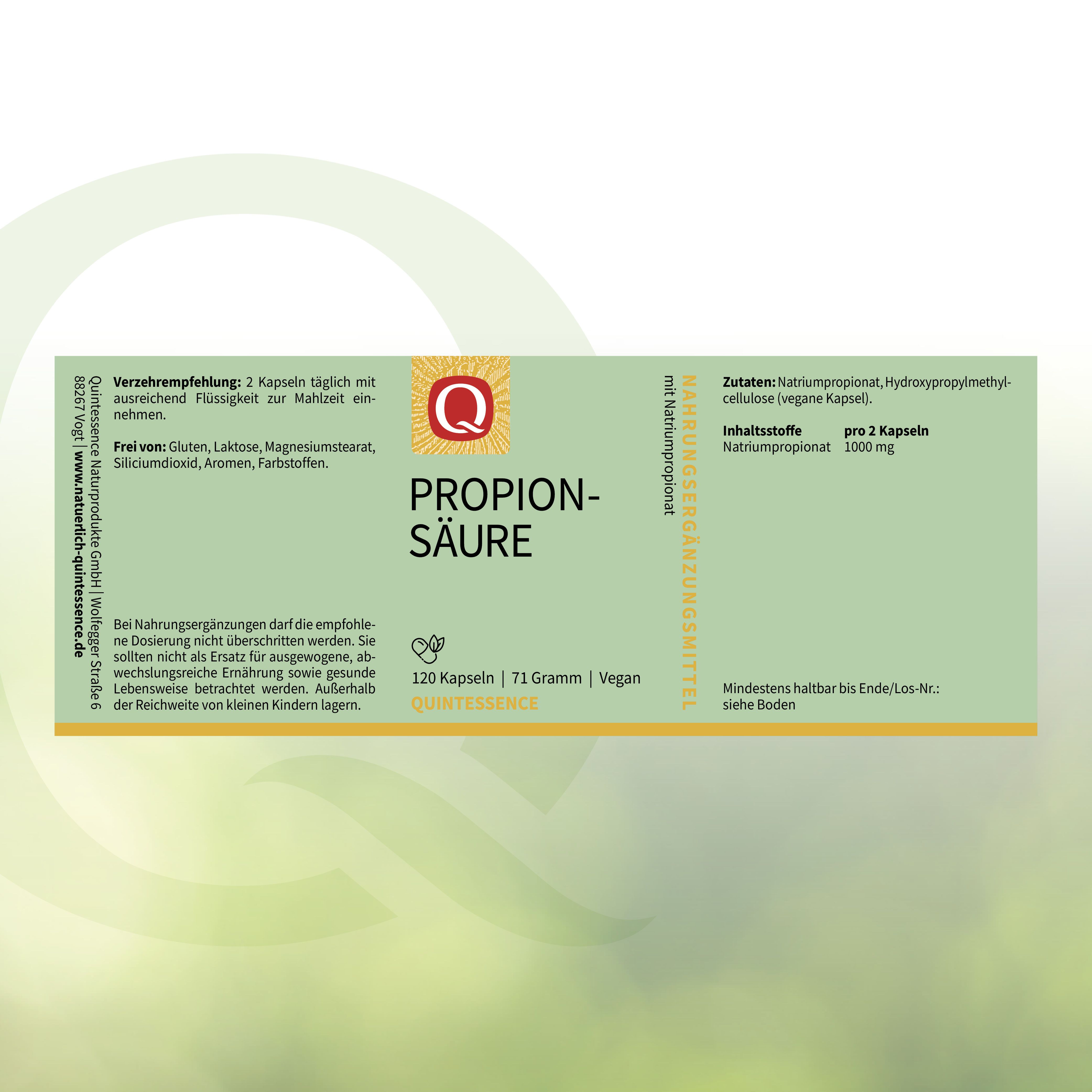 Propionsäure Kapseln  von Quintessence