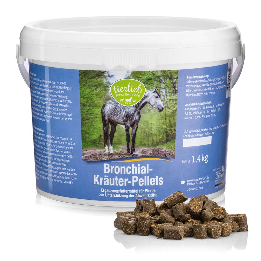 Sanct Bernhard tierlieb Bronchial-Kräuter-Pellets für Pferde