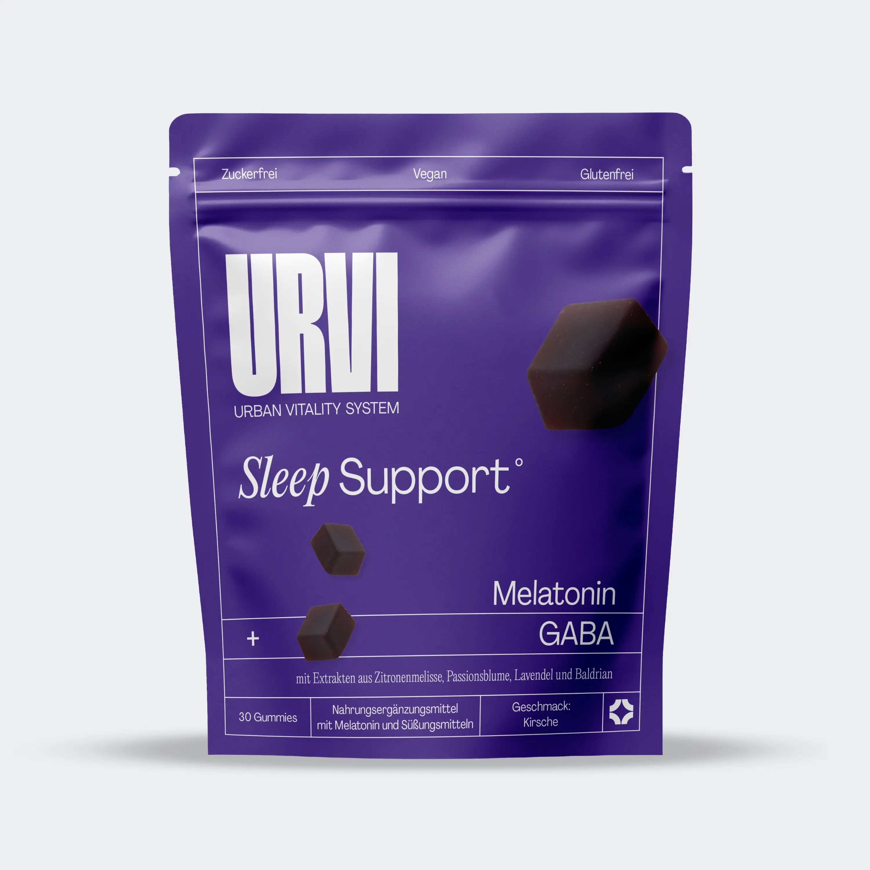 Urvi® Sleep Gummies – mit Melatonin, Gaba, Zitronenmelisse, Passionsblume, Lavendel & Baldrian 30 St Fruchtgummi