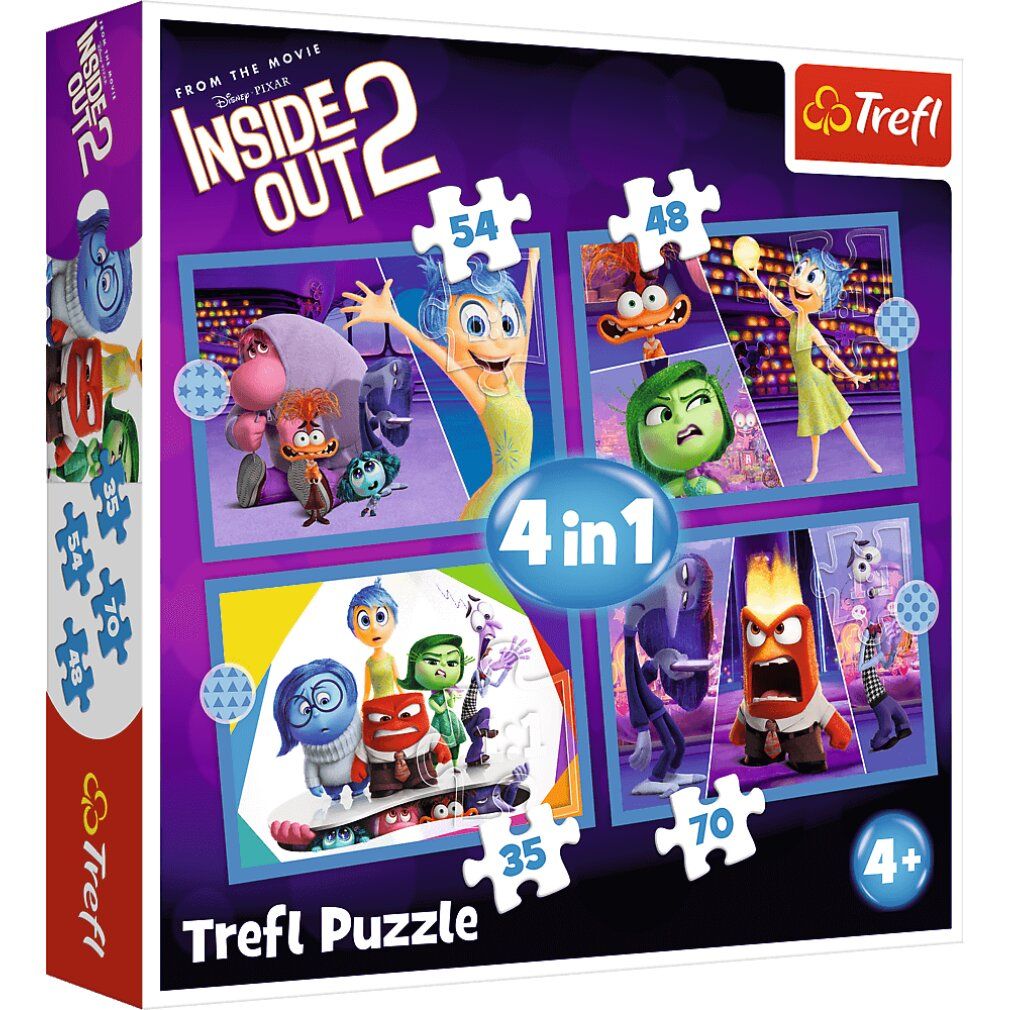 trefl Puzzle In the Head 2: Emotions Rule 4in1 (35,48,54,70 Teile)