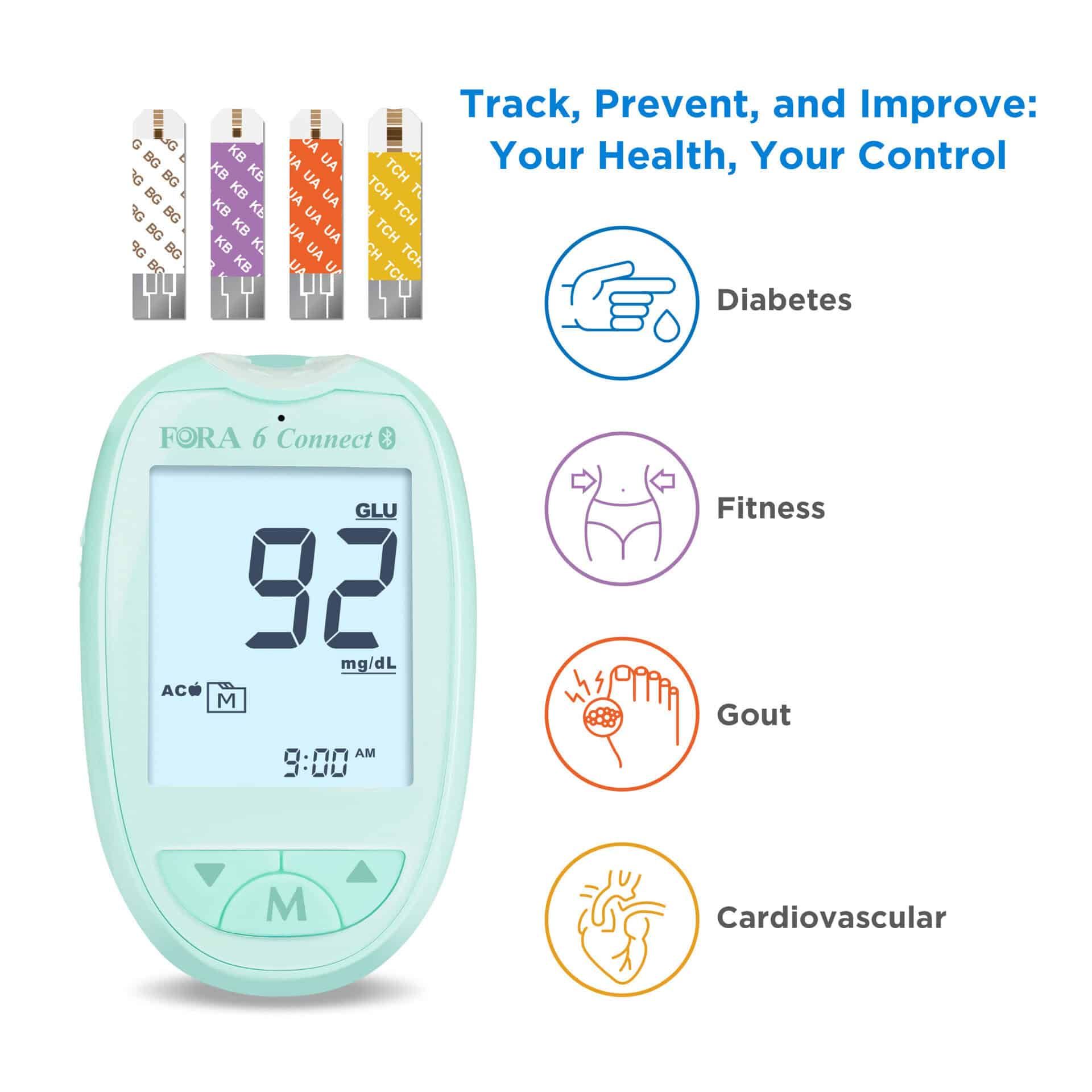 FORA 6 Connect Multi-Parameter - mg/dl - The Tester