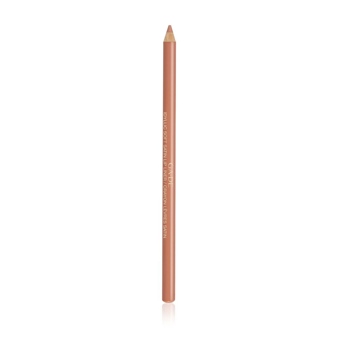 Ga-De Idyllic Soft Satin Lip Liner. Nude-farbener Lipliner-Stift. Aufschrift: Soft Satin Lip Liner, Crayon Lèvres Satin.