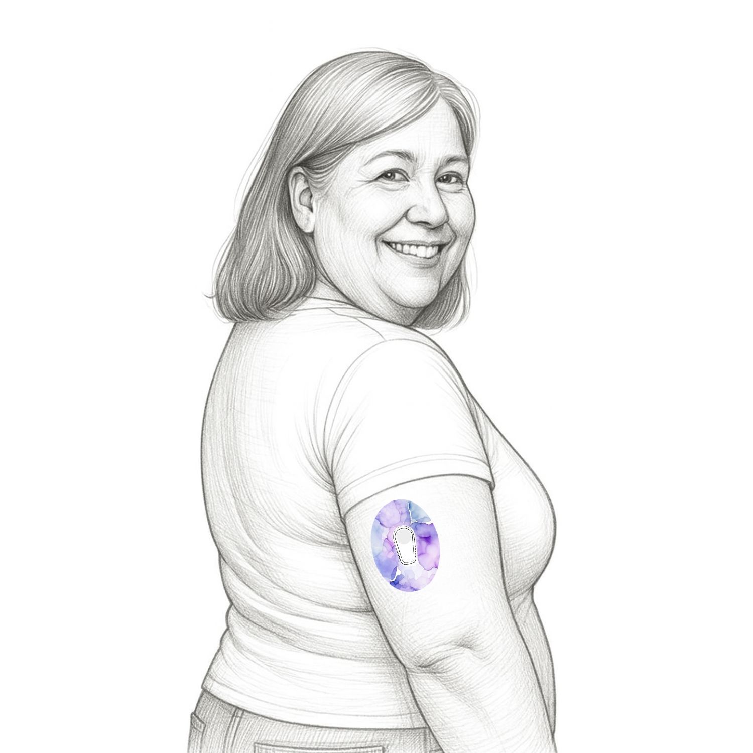 Diasticker® Dexcom G6 Fixiertapes "Lilac Breeze"