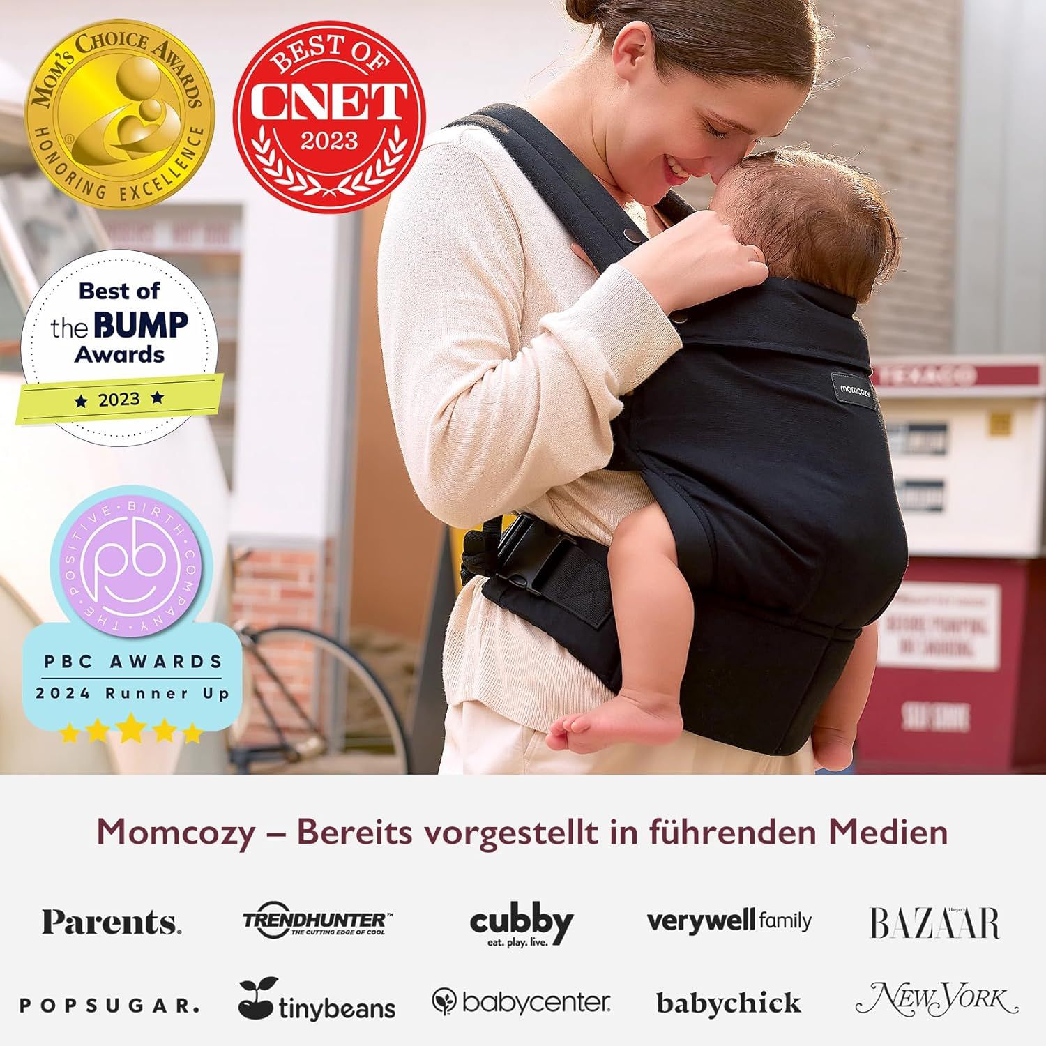 Momcozy Babytrage Schwarz