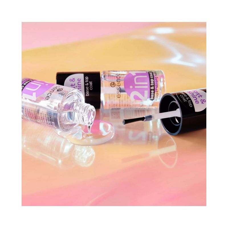 Essence 2in1 Base & Top Coat Flasche mit Applikator.