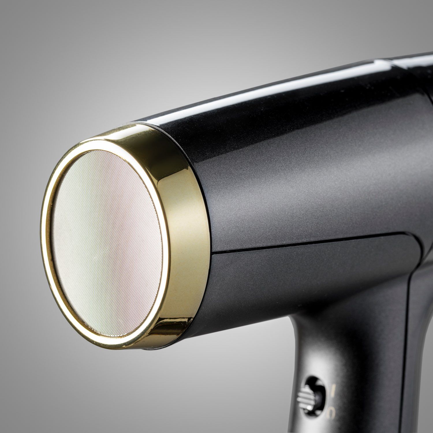 BaBylissPRO Falco Haartrockner Digital Highspeed Grau/Gold BAB8550E