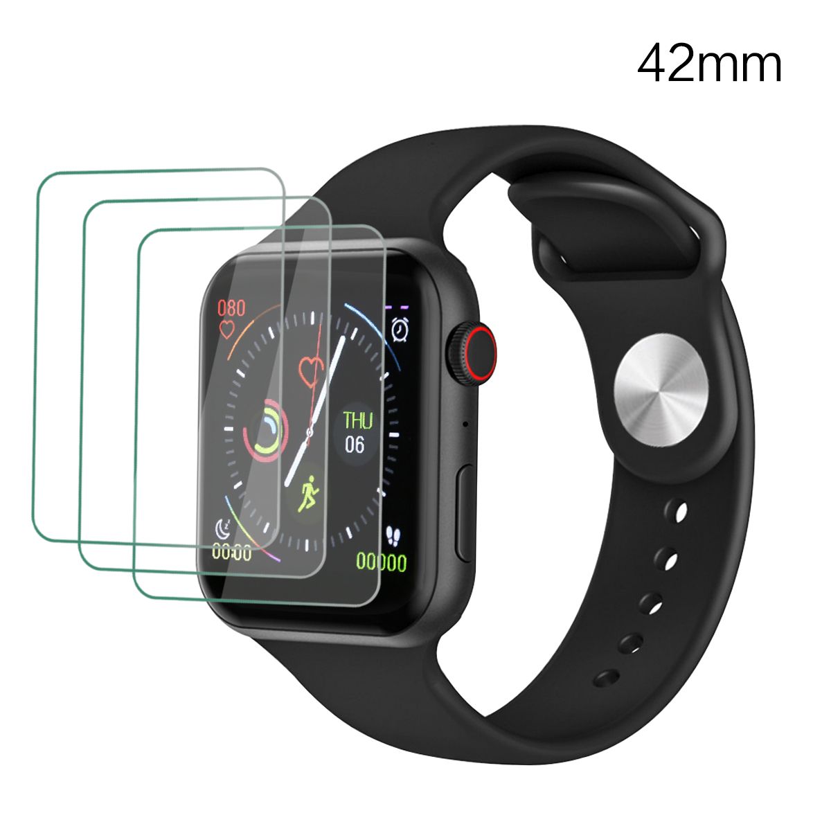 Platyne 3er-Set Schutzfolien für Apple Watch 42 mm