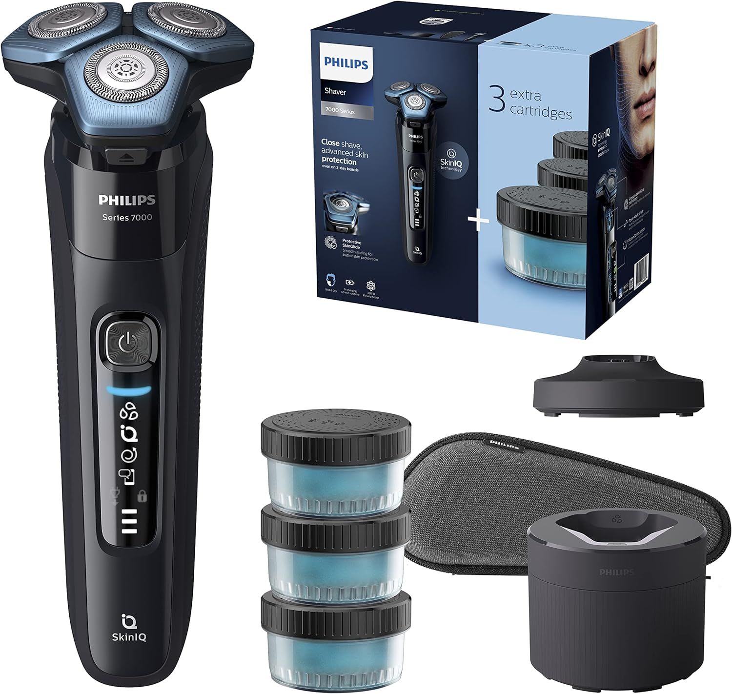 Philips Shaver Series 7000 - Elektrischer Nass- und Trockenrasierer für Herren