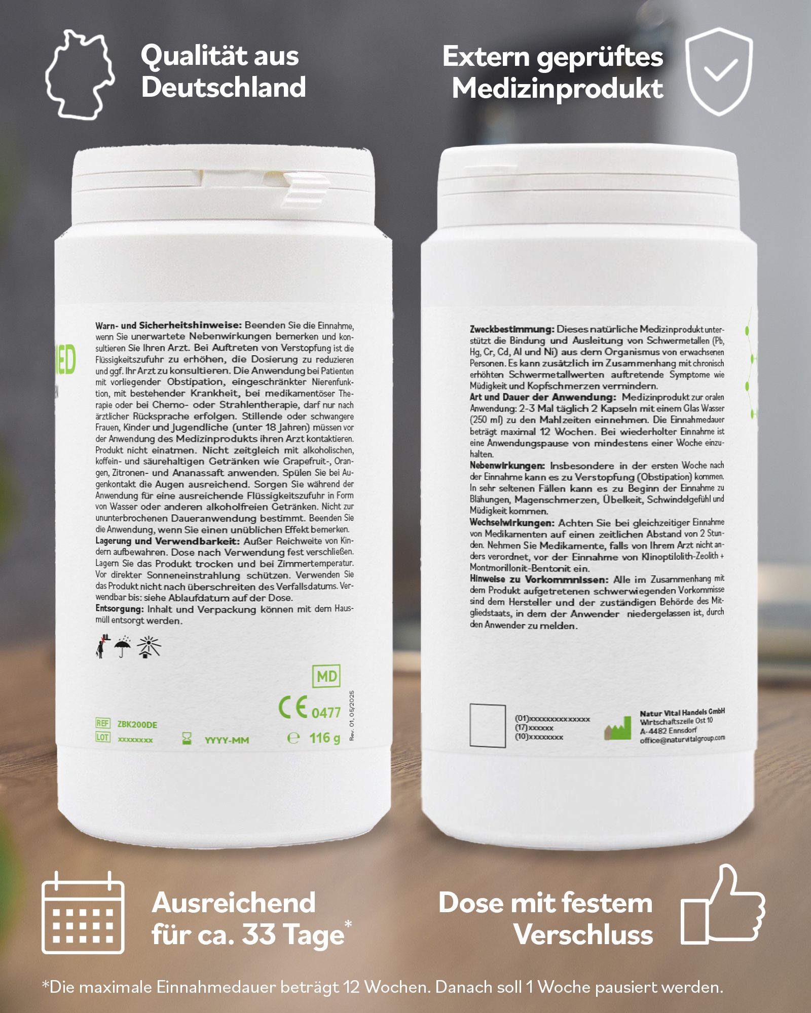 ZeoBent MED Detox Kapseln