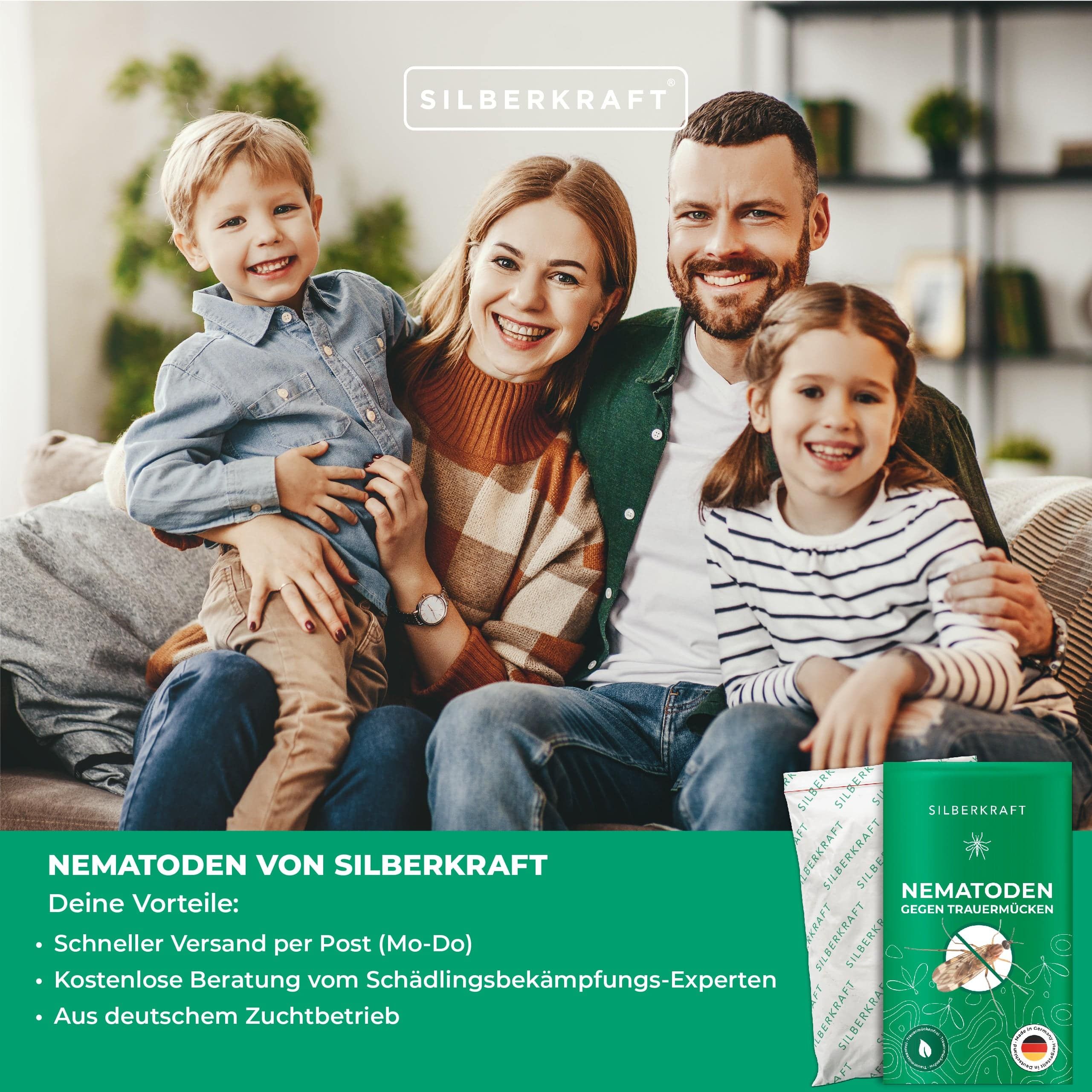 SILBERKRAFT SF Nematoden gegen Trauermücken 50 Mio