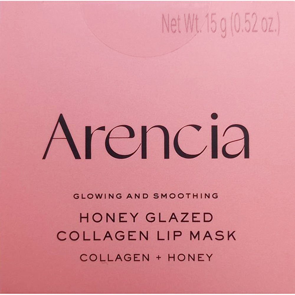 Verpackung einer Honigglasur-Kollagen-Lippenmaske von Arencia. Netto 15 g.