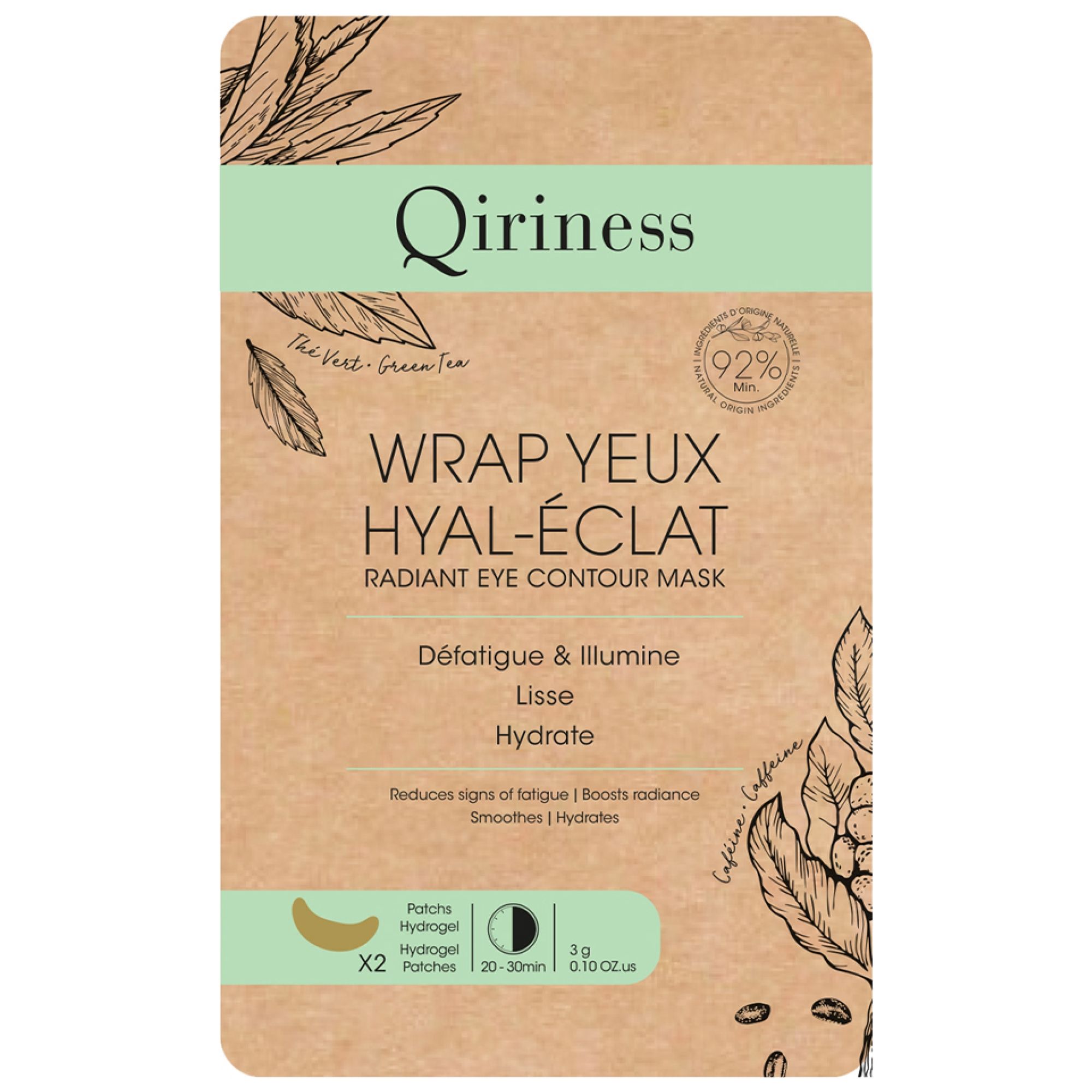Qiriness Hyal-Augen-Wickel 2 Hydrogel-Pflaster 8x0,5x13 cm