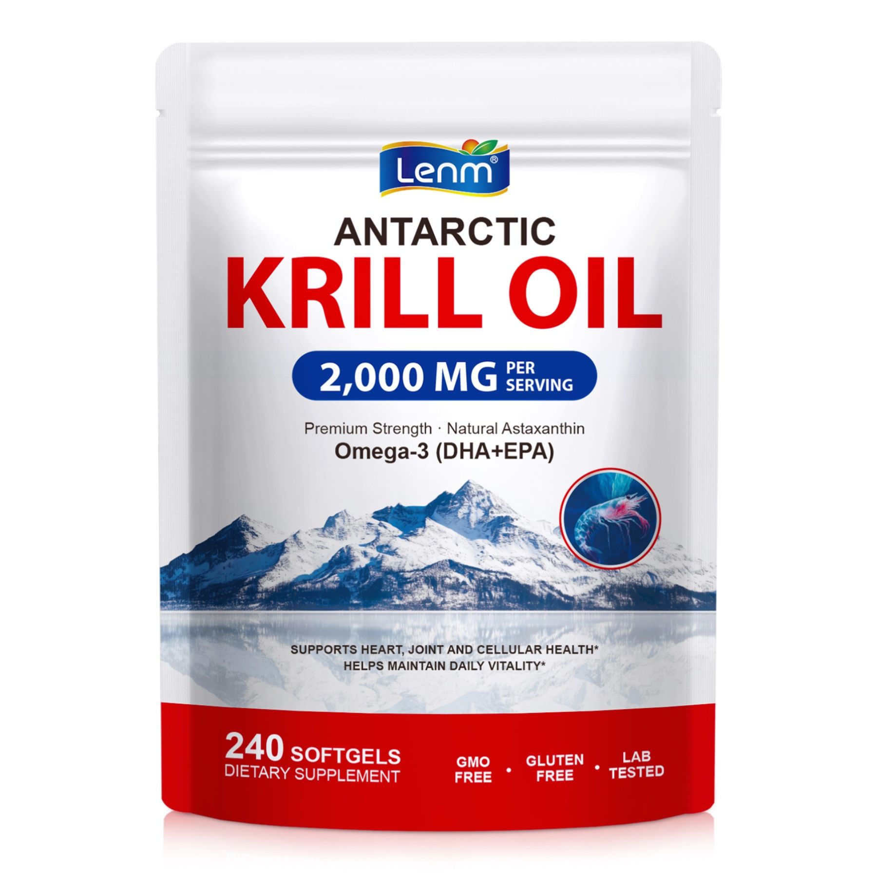 P-beauty Omega 3 Krillöl 2000mg EPA DHA Astaxanthin Phospholipide Hochdosiert Softkapseln