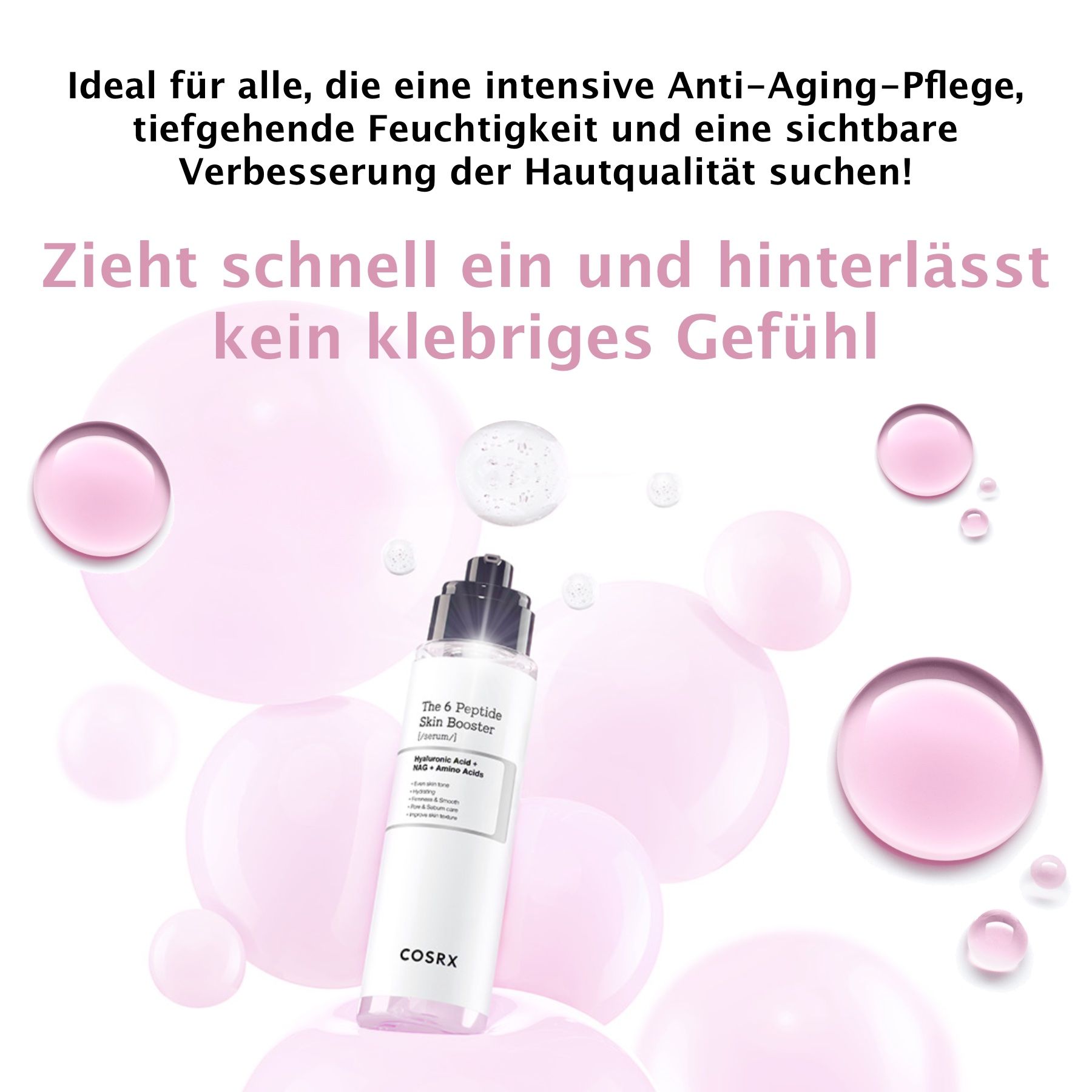 COSRX The 6 Peptide Skin Booster Gesichtsserum mit Hyaluronsäure
