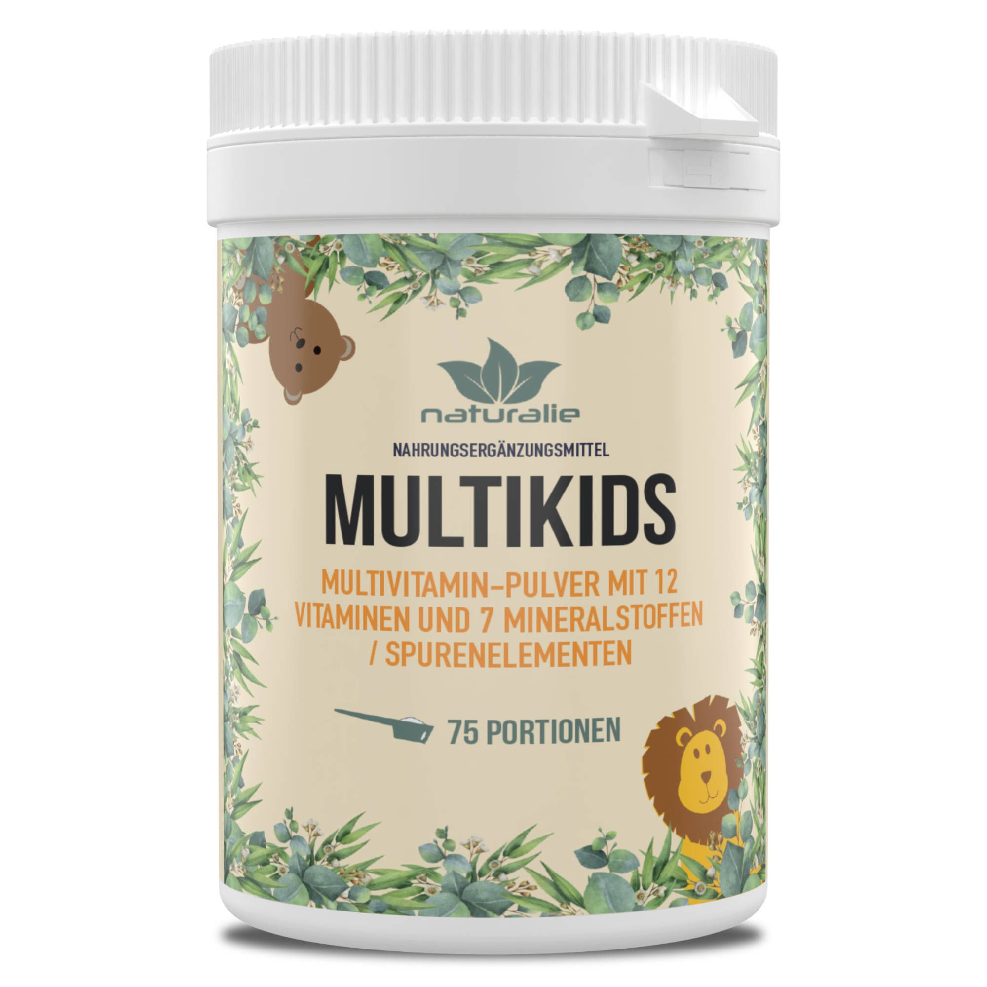 Naturalie Multikids Multivitamin Pulver für Kinder mit Mineralstoffen 150 g