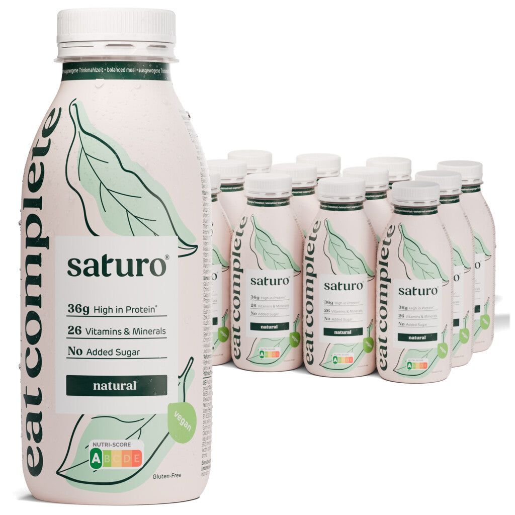 Saturo Trinknahrung Vegan Natural | Astronautennahrung Mit Protein Trinkmahlzeit Nährstoffen 4800 ml