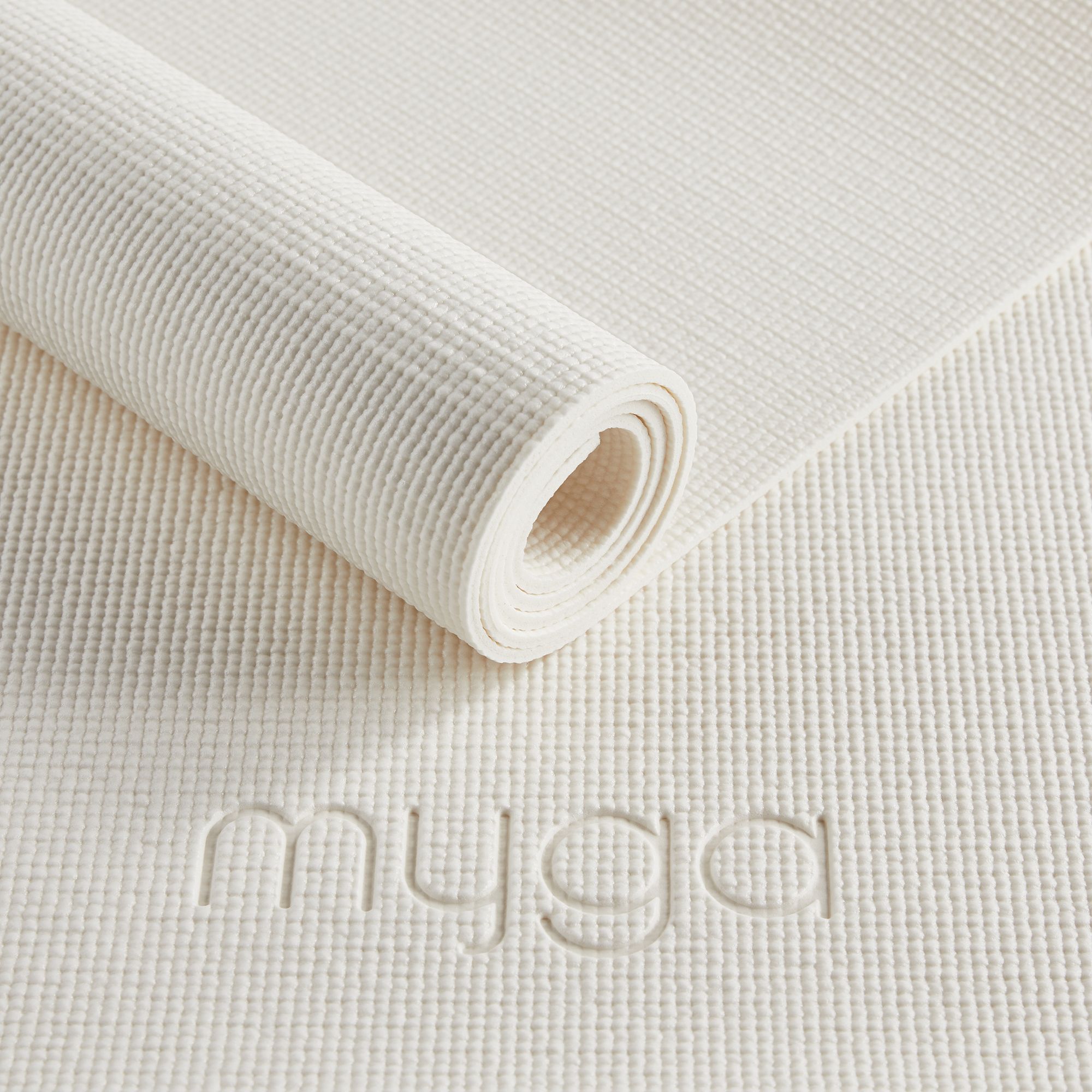 Myga Yogamatte - Cream - Rutschfeste Übungsmatte für Yoga & Fitness