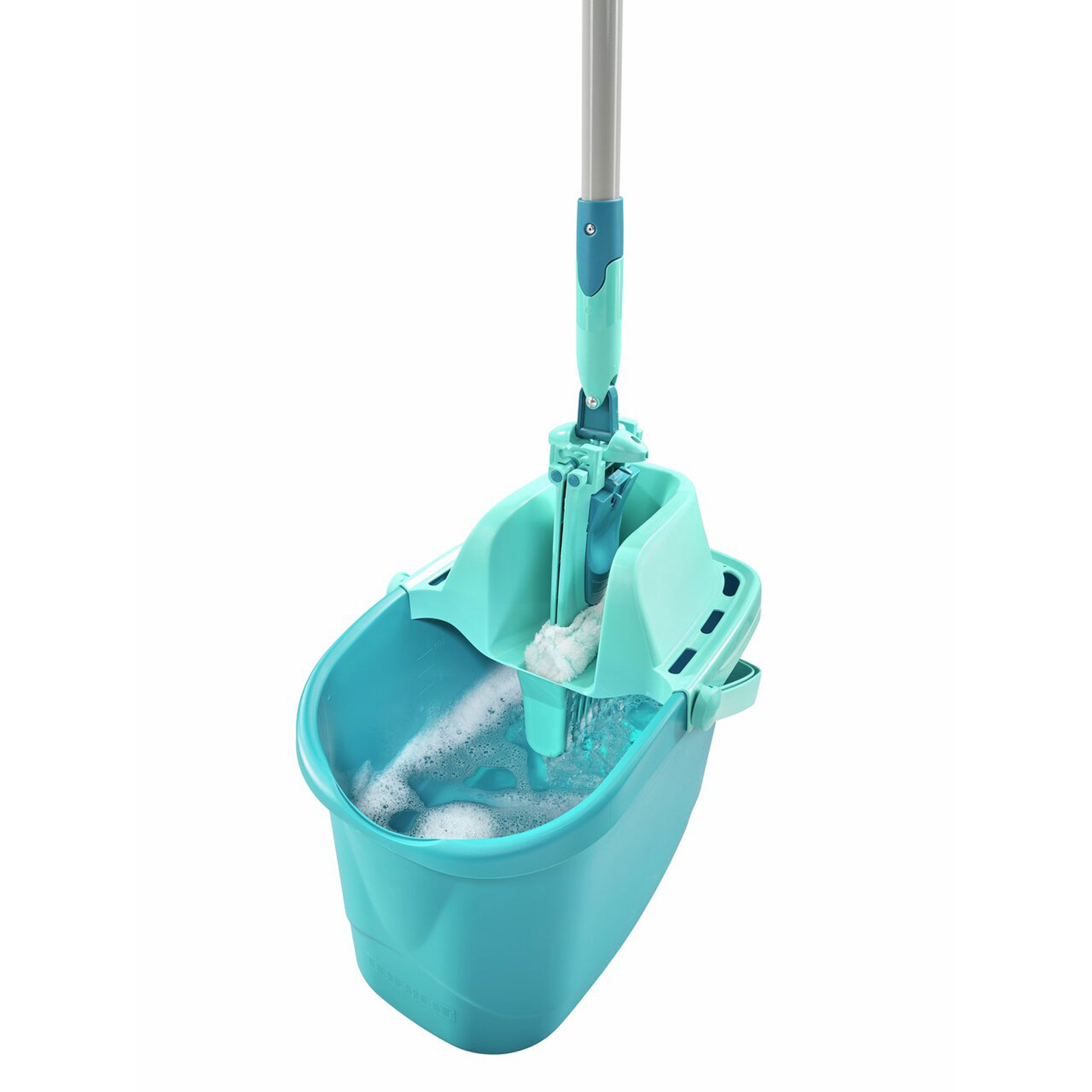Leifheit Reinigungs-Set Combi Clean micro duo, Bodenwischer, Eimer, Pressaufsatz