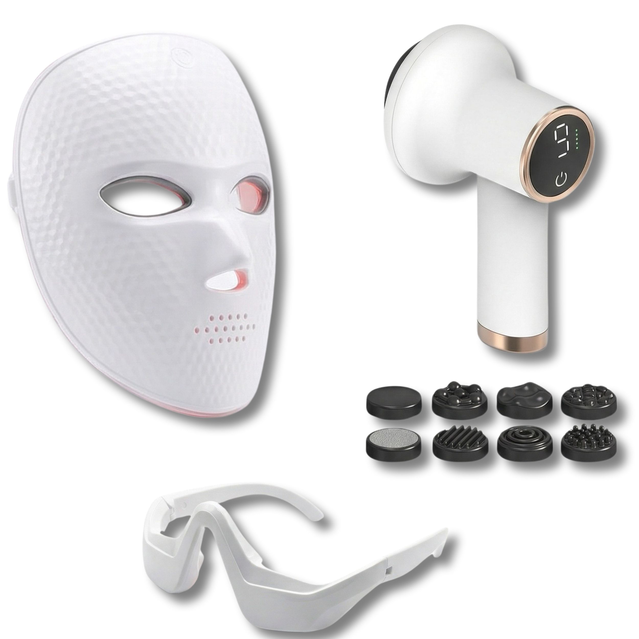 Beauty- & Silhouette-Box – LED-Gesichtsmaske, Anti-Müdigkeits-Augenmaske Anti-Cellulite-Massager 50x50 cm