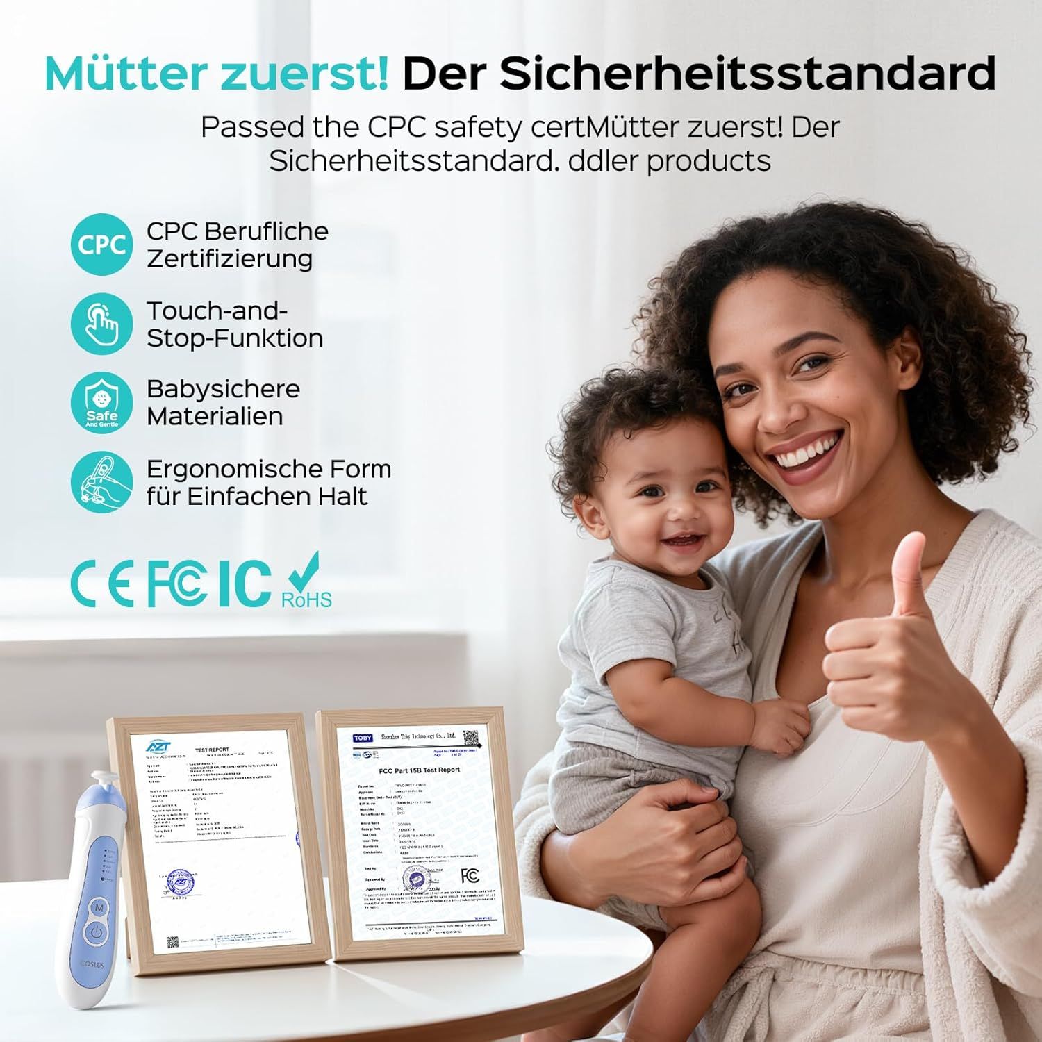 COSLUS Elektrische Nagelfeile Baby