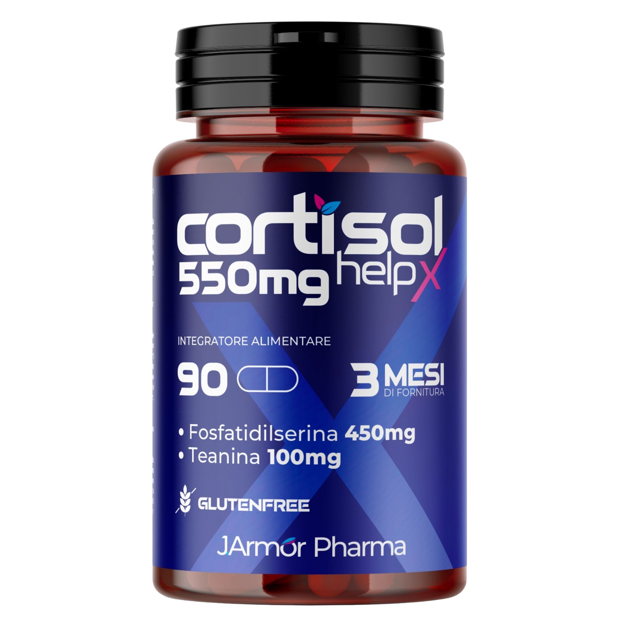 Cortisol 90 | Abbassare Cortisolo e Stress con Fosfatidilserina 450mg + L-Teanina 100mg