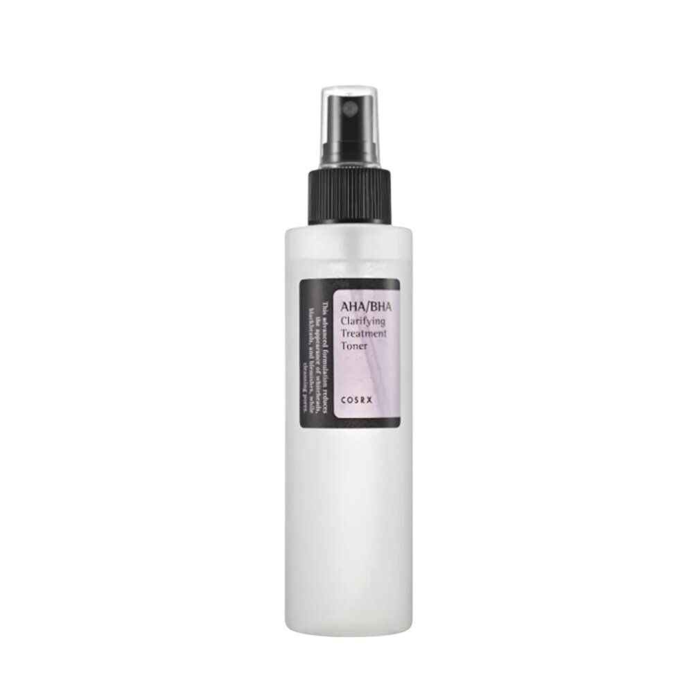 Vorderansicht eines Sprühflakons mit AHA/BHA Clarifying Treatment Toner.