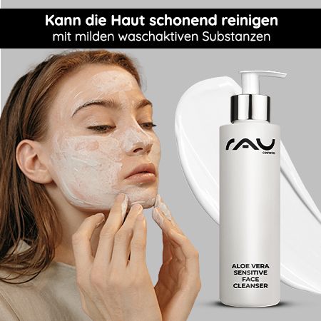RAU Cosmetics Aloe Vera Sensitive Face Cleanser veganes Bio Aloe Vera Gel - Reinigungslotion