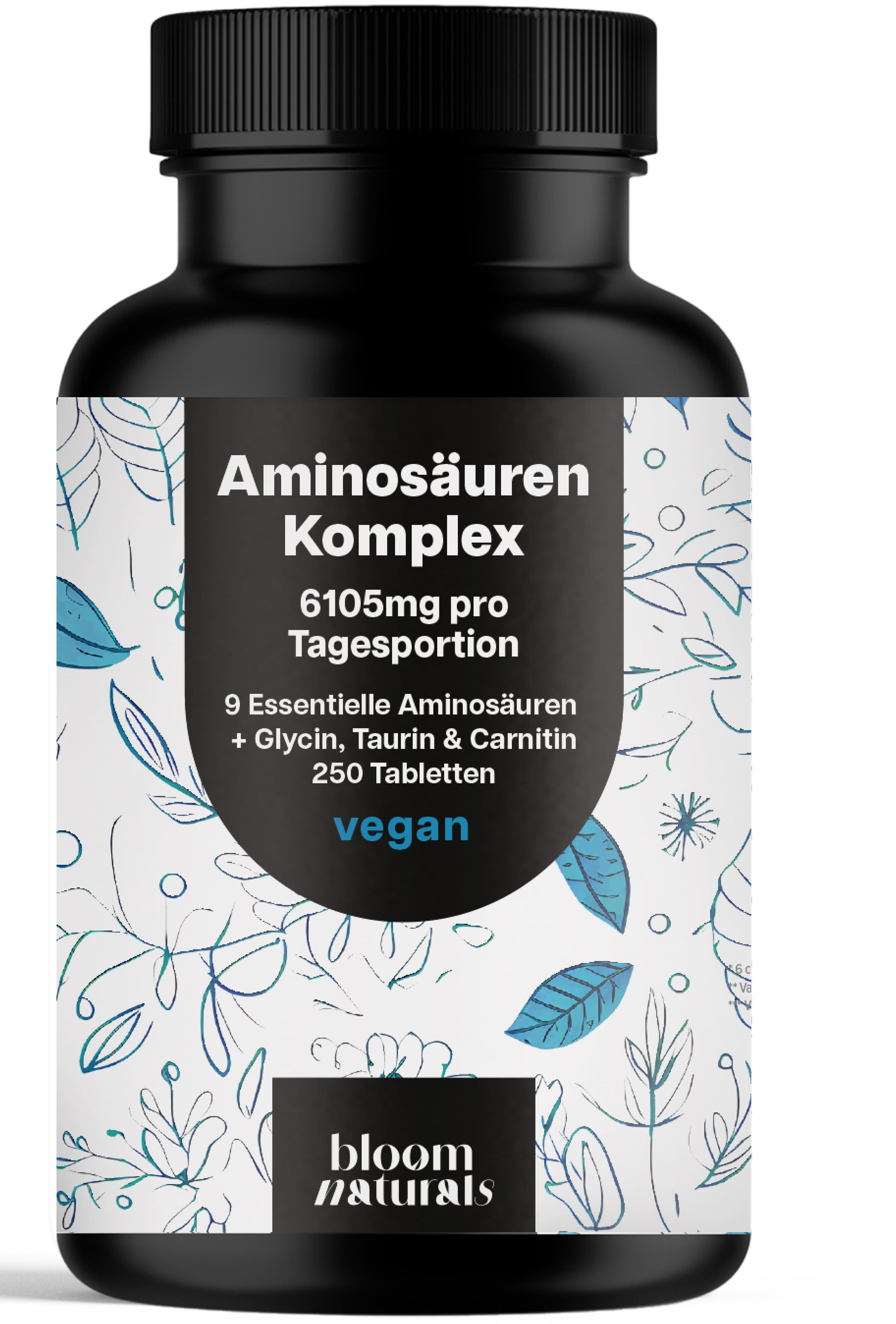 Bloom Naturals Aminosäuren Komplex Tabletten Hochdosiert - 250 42 Tage Vorrat 350 g