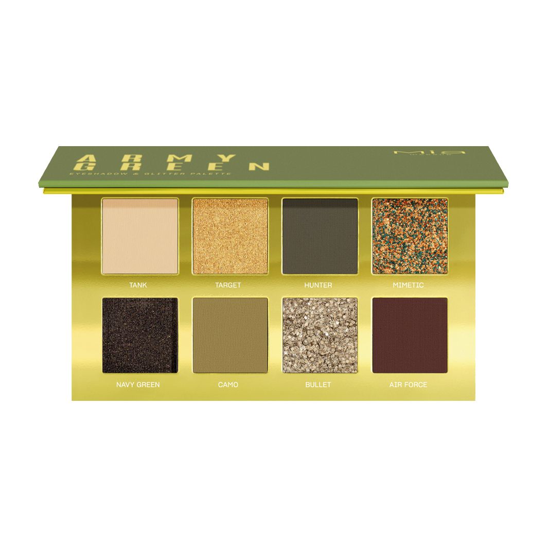 Mia Makeup Army Green Palette occhi ombretti matte e shimmer