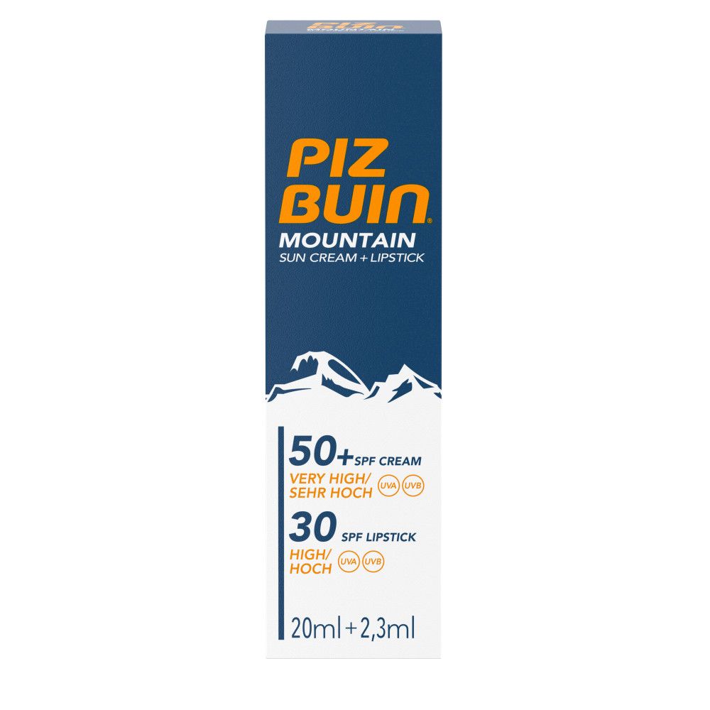 Piz Buin® MOUNTAIN Sonnenschutzcreme + Lippenstift SPF50+