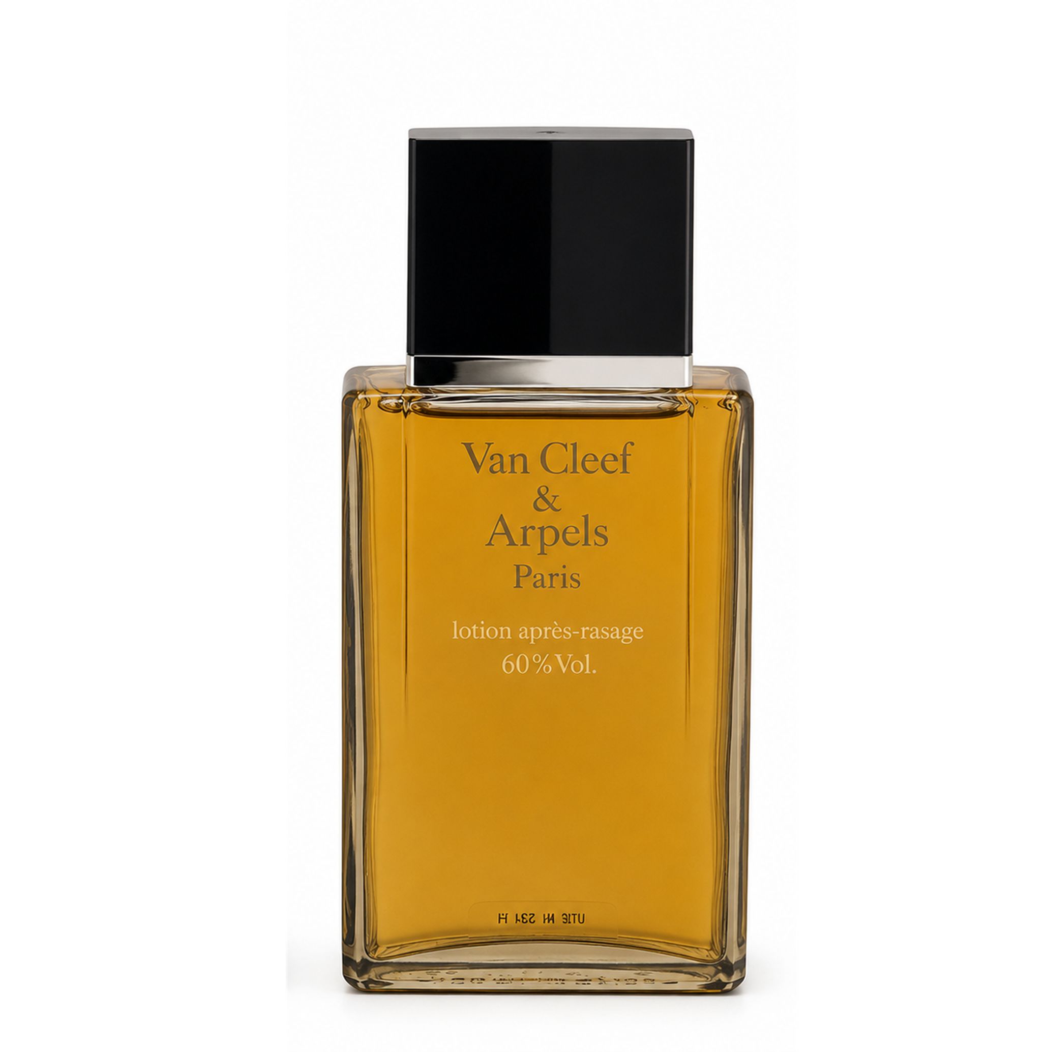 Van Cleef & Arpels Paris Lotion après-rasage 60% Vol. in rechteckiger Glasflasche.