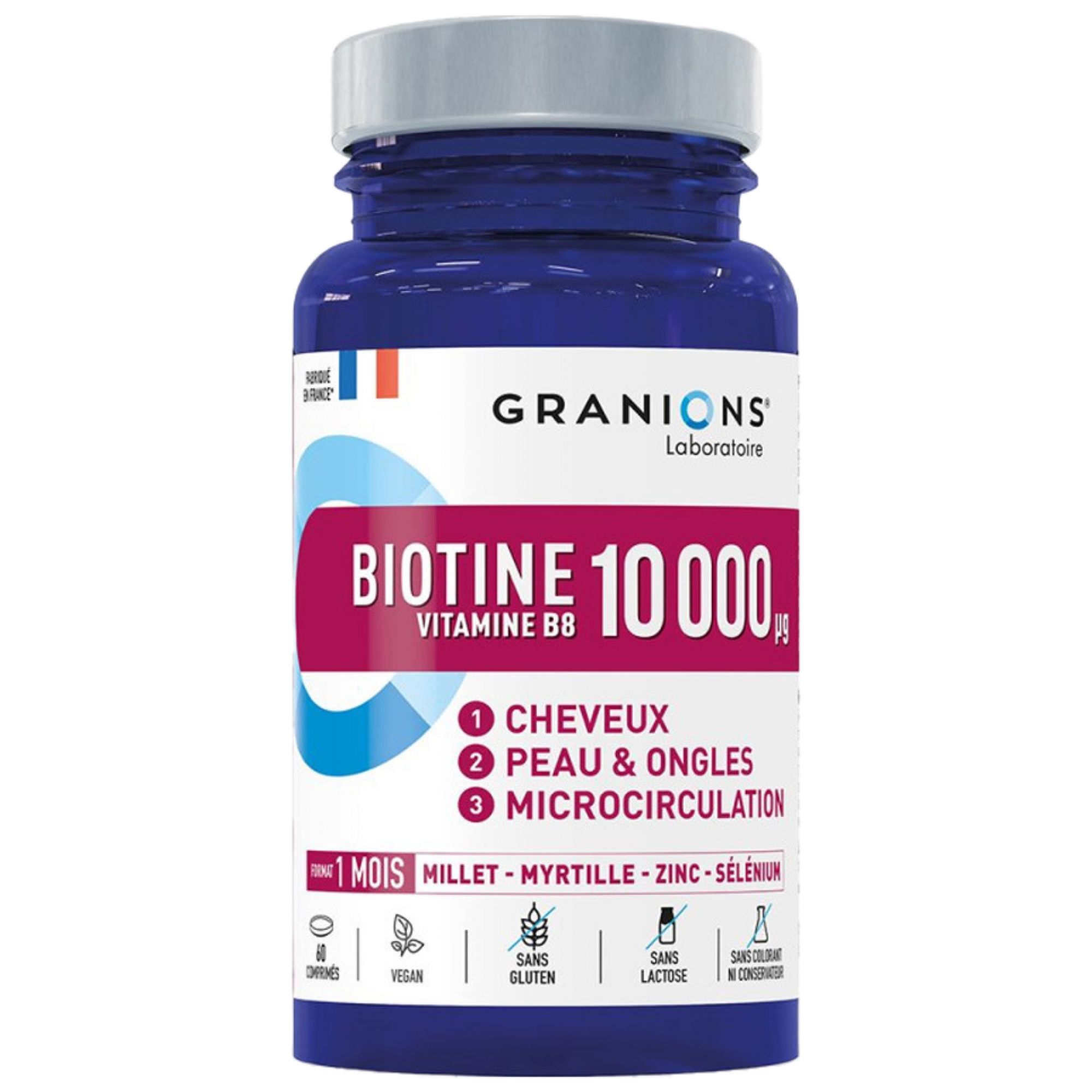 Granions Biotin 10000 µg 60 Tabletten 10,5x5x5 cm