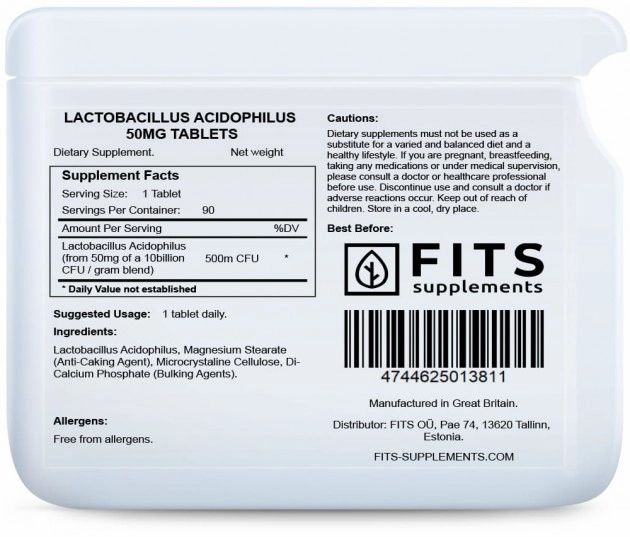 Fits - Lactobacillus Acidophilus 90 St Tabletten