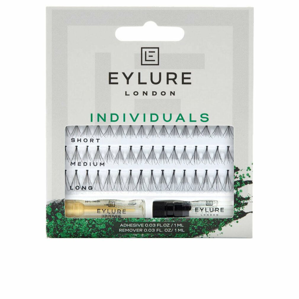 Eylure Individuelle Wimpern: Kurze, mittlere und lange Wimpern mit Kleber und Entferner.