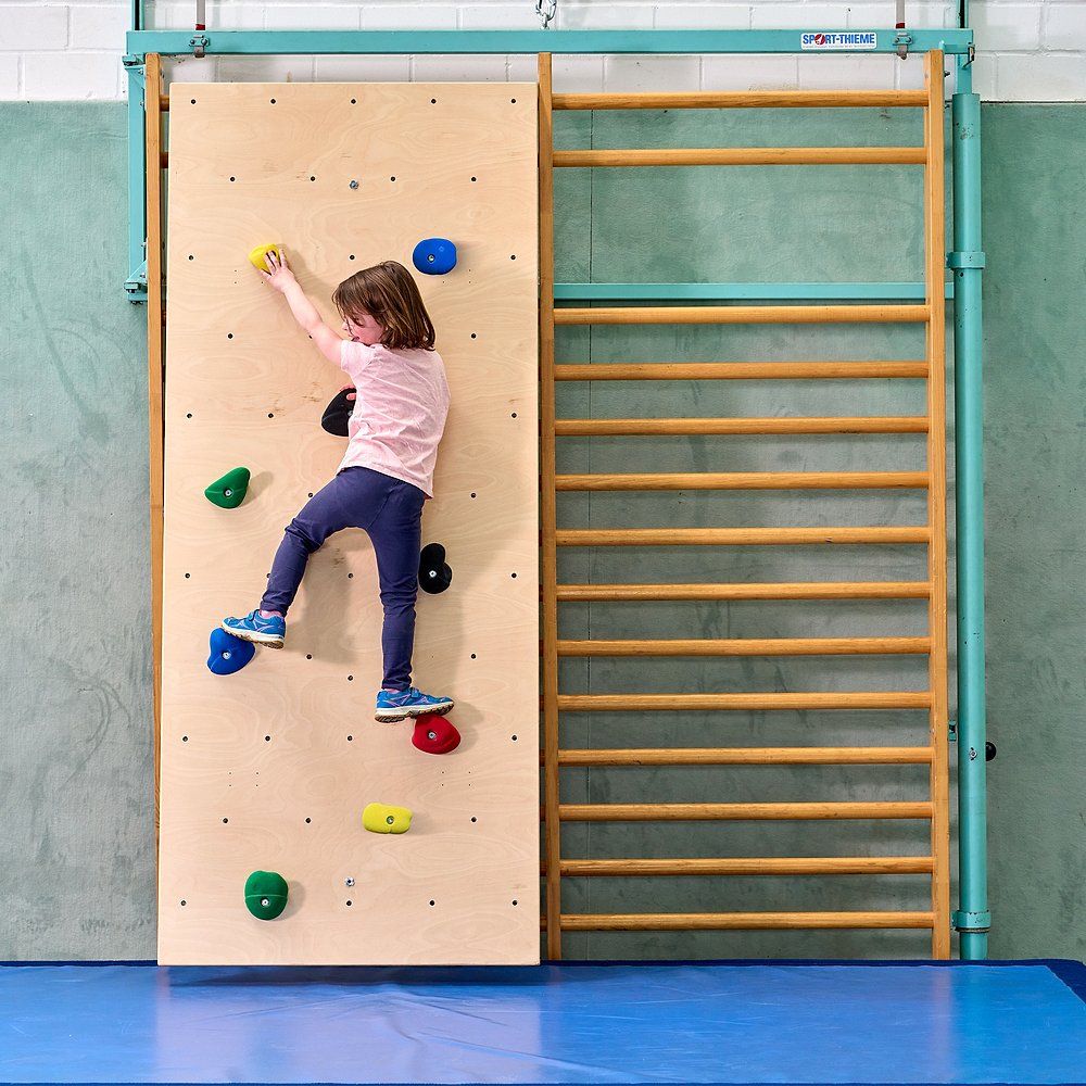 Sport-Thieme Kletterwand für Sprossenwand inkl. Klettergriff-Set Leicht