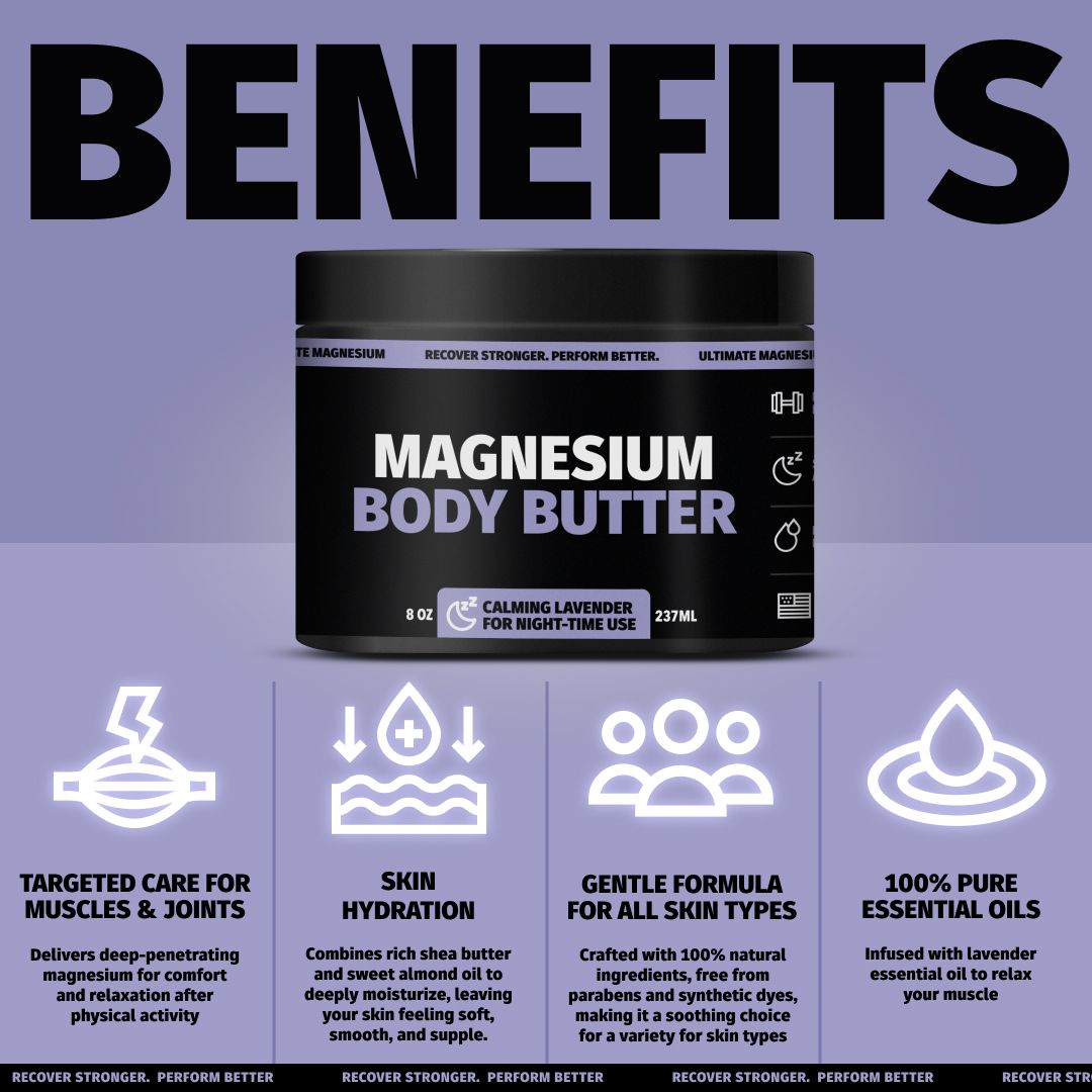 Coach Soak Nachtpflege Magnesium Koerperbutter - Beruhigender Lavendel