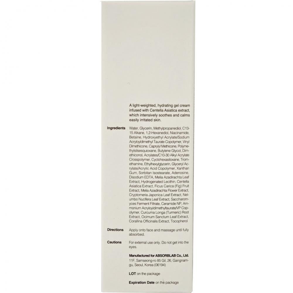 Rückseite der Celimax Cica Creme Tube mit Inhaltsstoffen.
