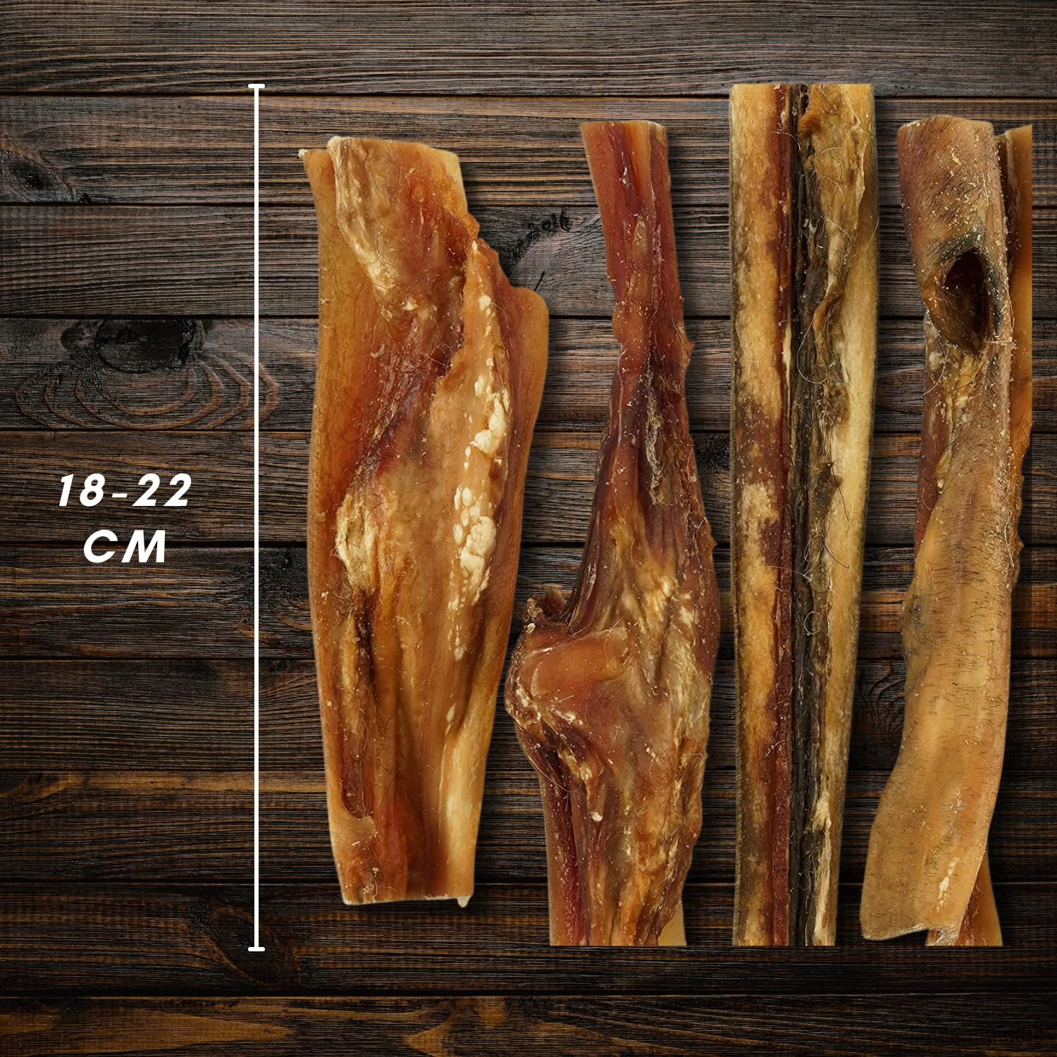 Supravit Rinderkopfhaut für Hunde |Rinderhaut gezogen und geschnitten | Kausnack