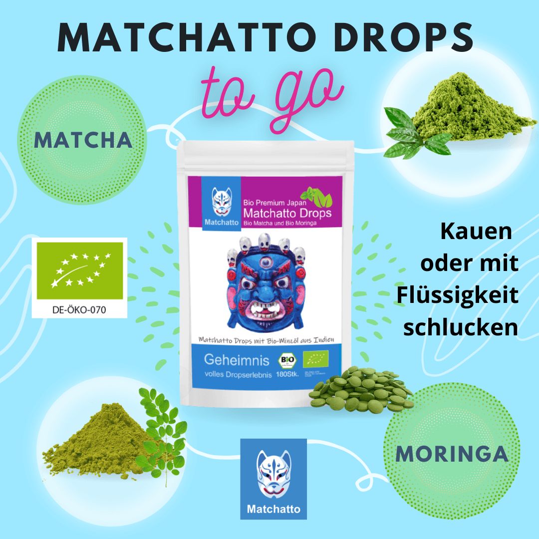 Matchatto Matcha Presslinge Minze Bio