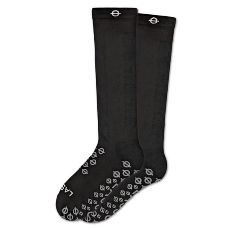 Lasso® Kompressionssocken knielang mit Grip, schwarz