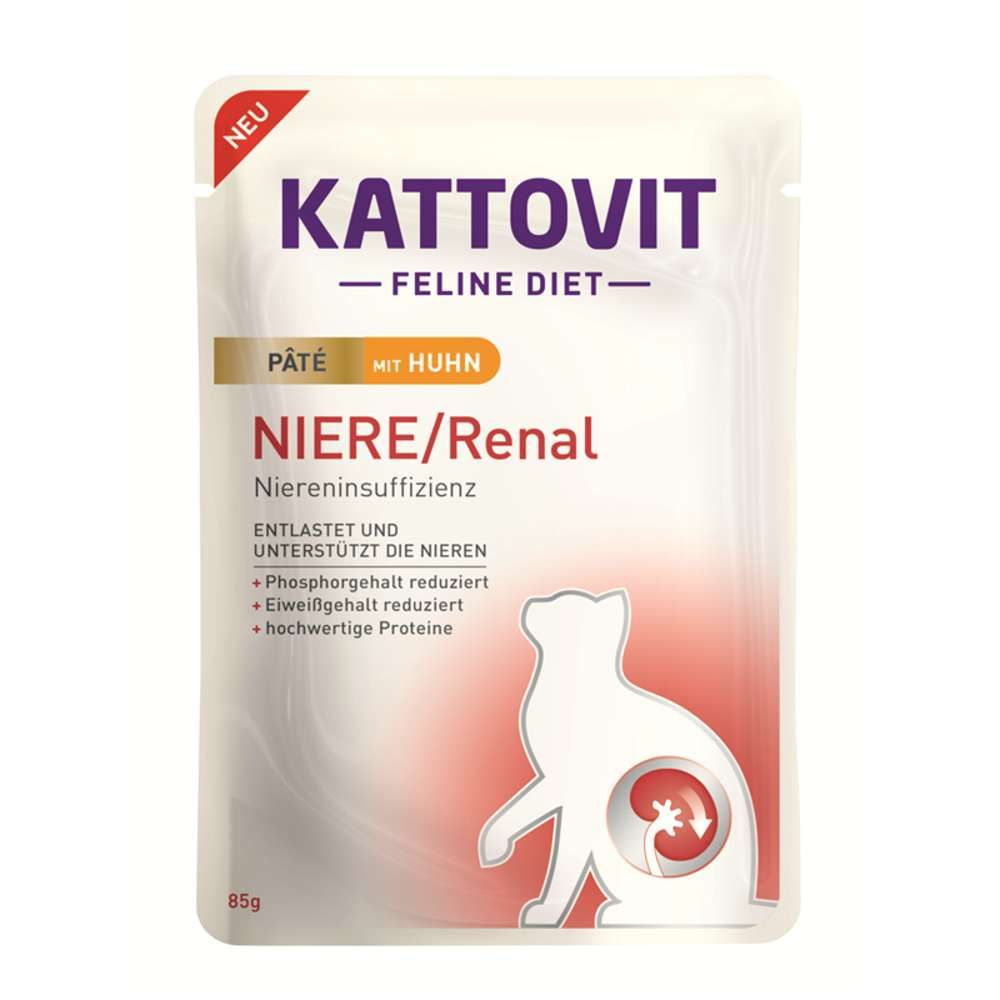 Kattovit - Feline Diet Pouch Niere/Renal Paté 0,9 kg