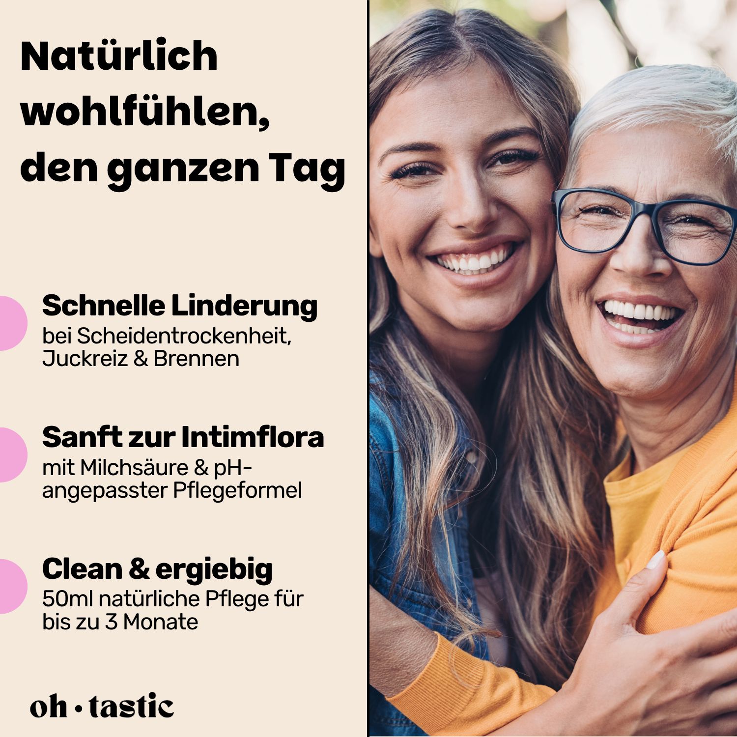 ohtastic Natürliche Vaginal Creme