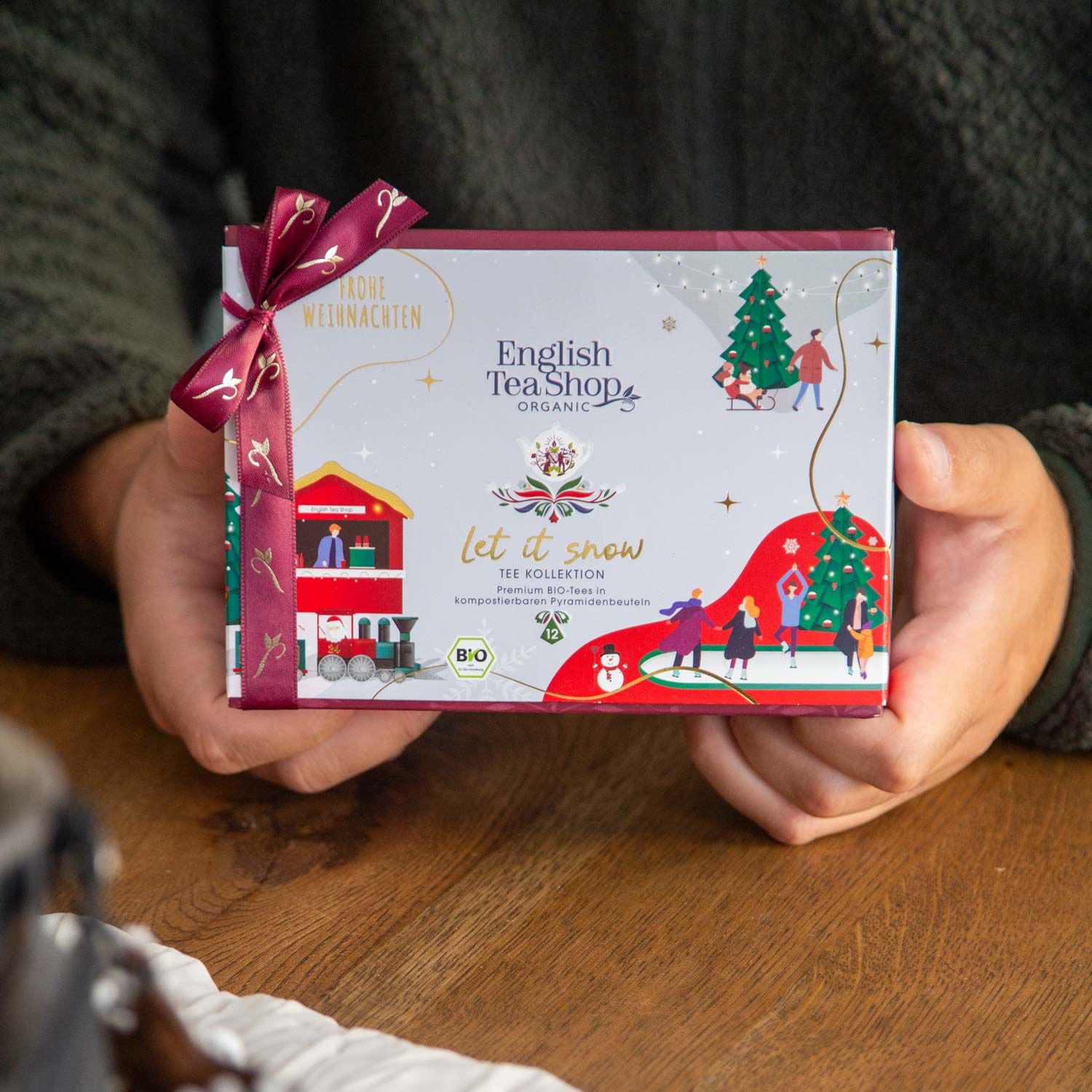 ETS - Teegeschenk "Let it snow", BIO, 12 Pyramiden-Beutel