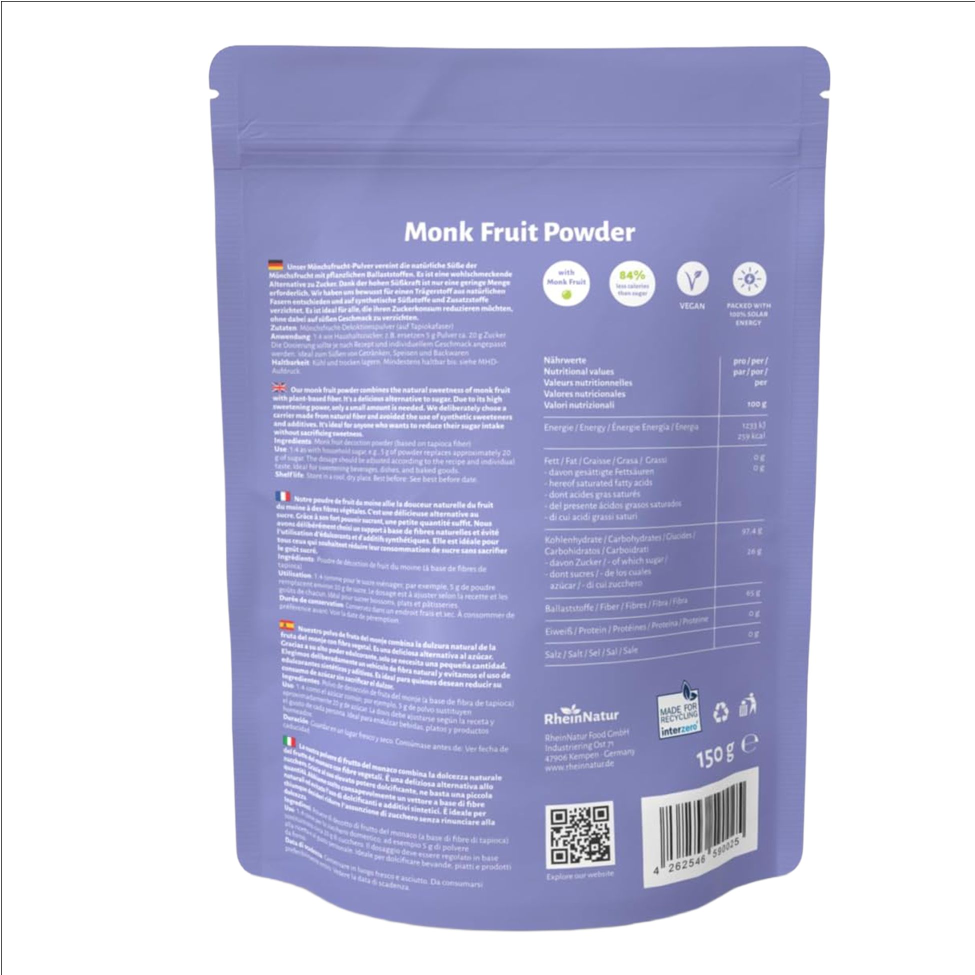 RheinNatur Monk Fruit Powder