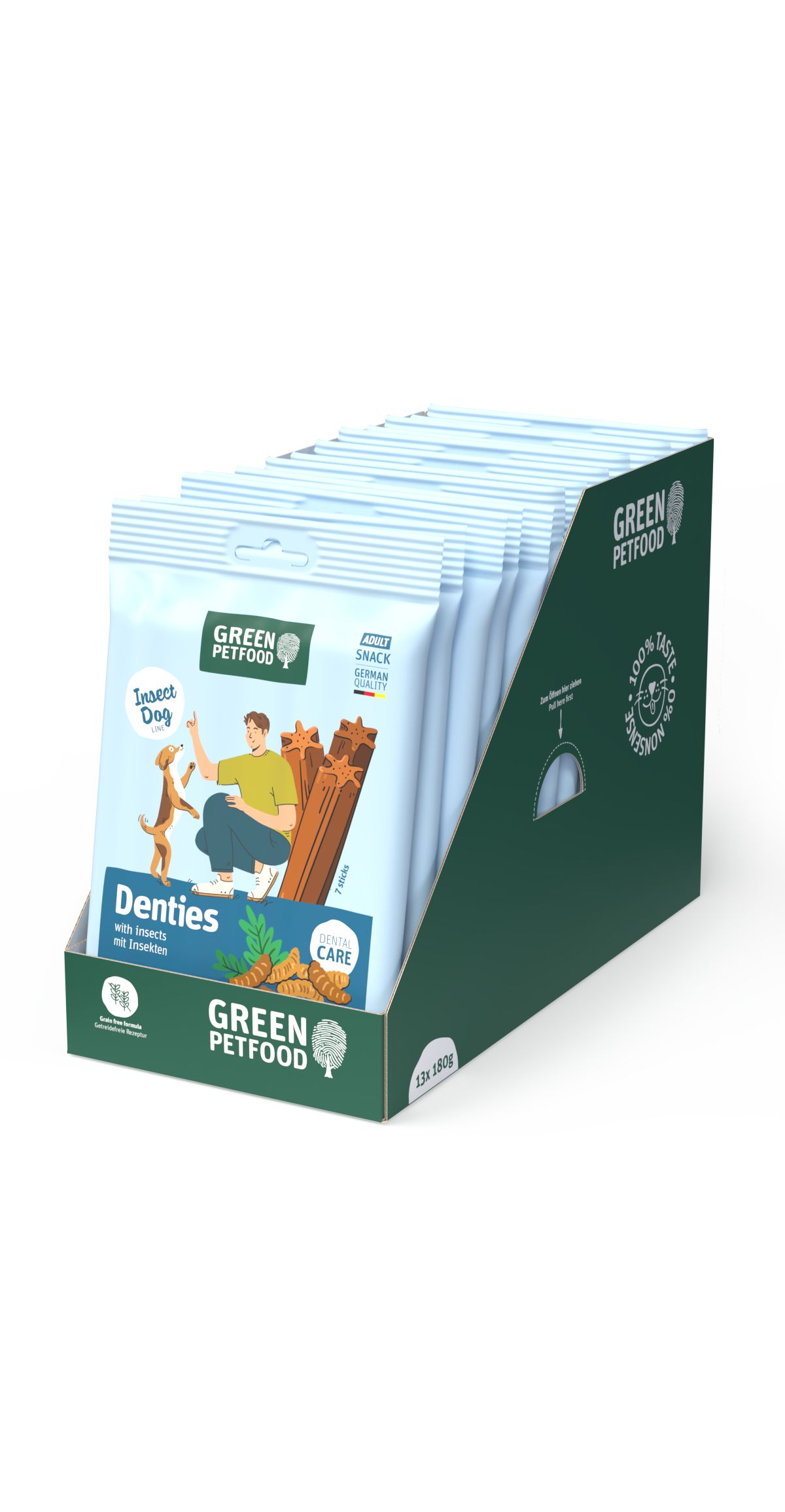 Green Petfood Dog Denties with Insects