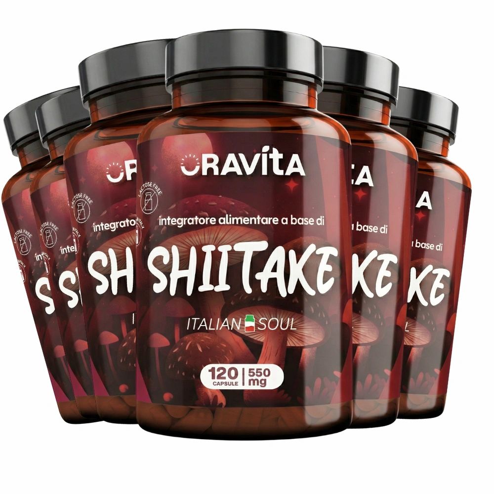 Oravita SHIITAKE Estratto Titolato 30% per Colesterolo, Immunità e Vitalità 720 Capsule